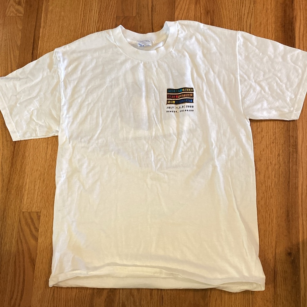 NEW vintage 2000 Cherry Creek Arts Festival T-shirt Size L with cherry logo - Picture 3 of 4